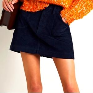 Re/Done Navy blue skirt